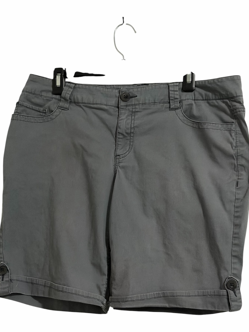 Sonoma Charcoal Gray Mid-Rise Bermuda Shorts - 14